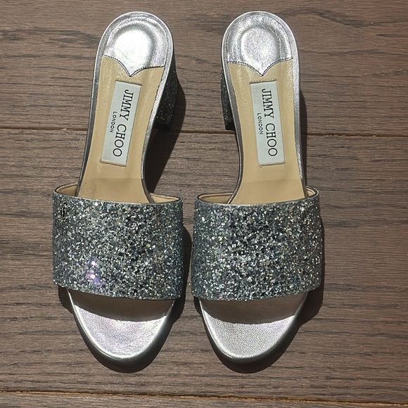 Jimmy Choo Women’s Sequined Minea 45 Slippers Size 37.5/7.5 - Picture 7 of 12